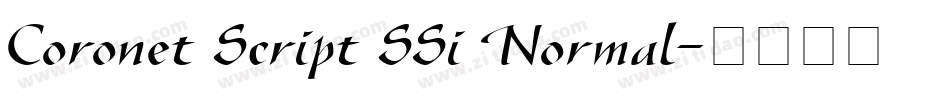 Coronet Script SSi Normal字体转换